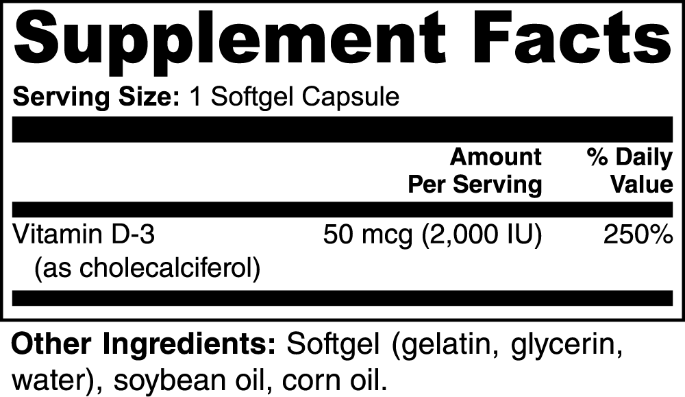 Premium Vitamin D3 (2000 IU)