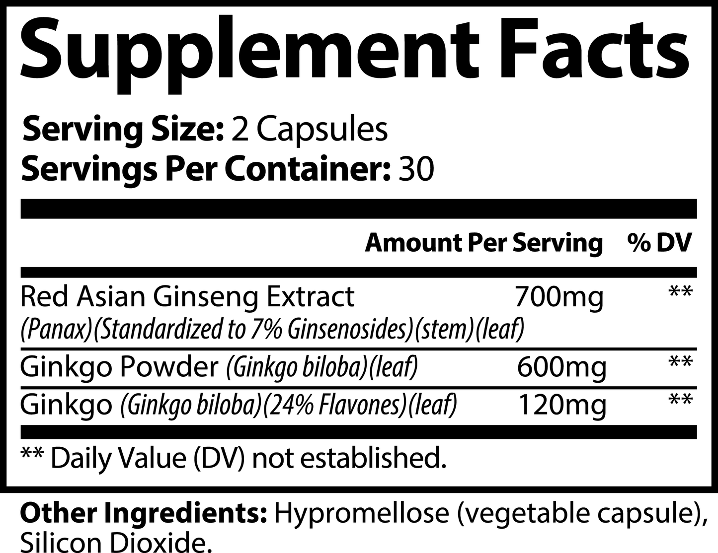 Clarity Plus (Ginkgo Biloba + Ginseng)