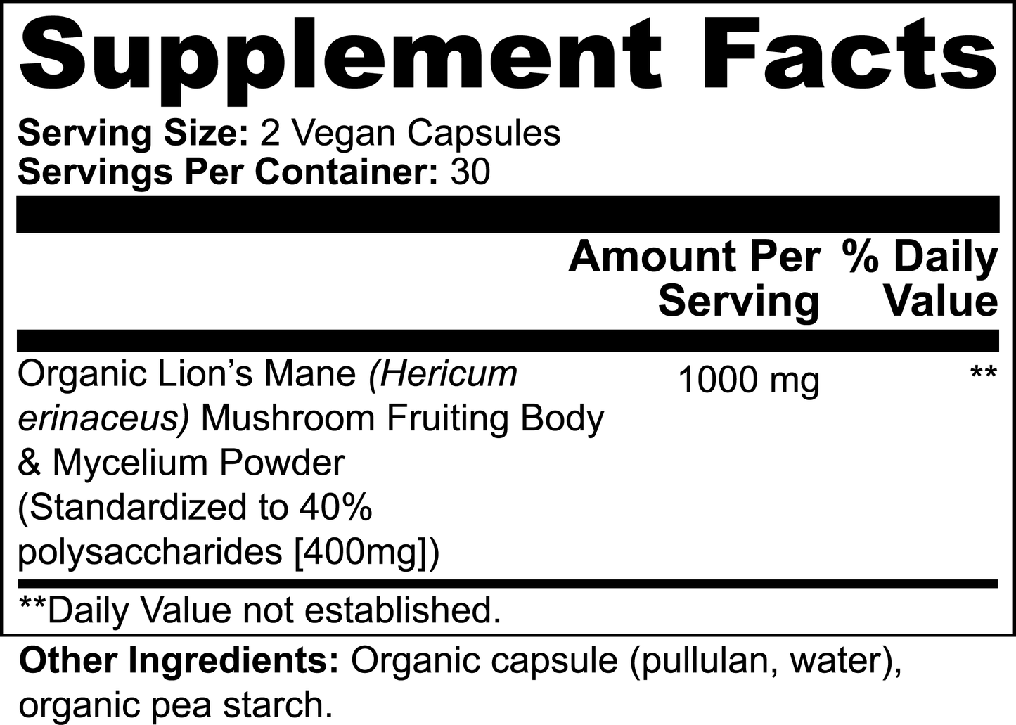 Clarity (1000mg Lions Mane- Mushroom)